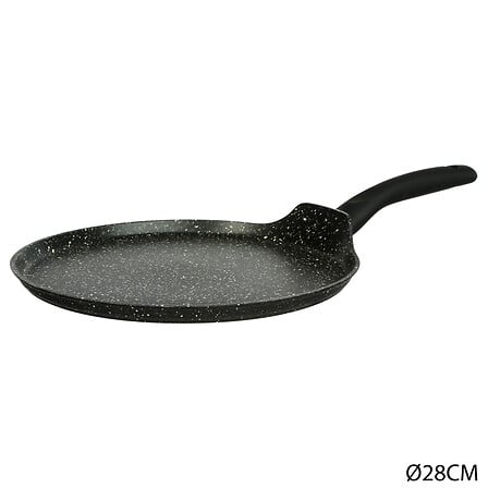 5Five Simply Smart Caractere Pancake Pan, 28 cm Dia. Forged Aluminum, Black 124452