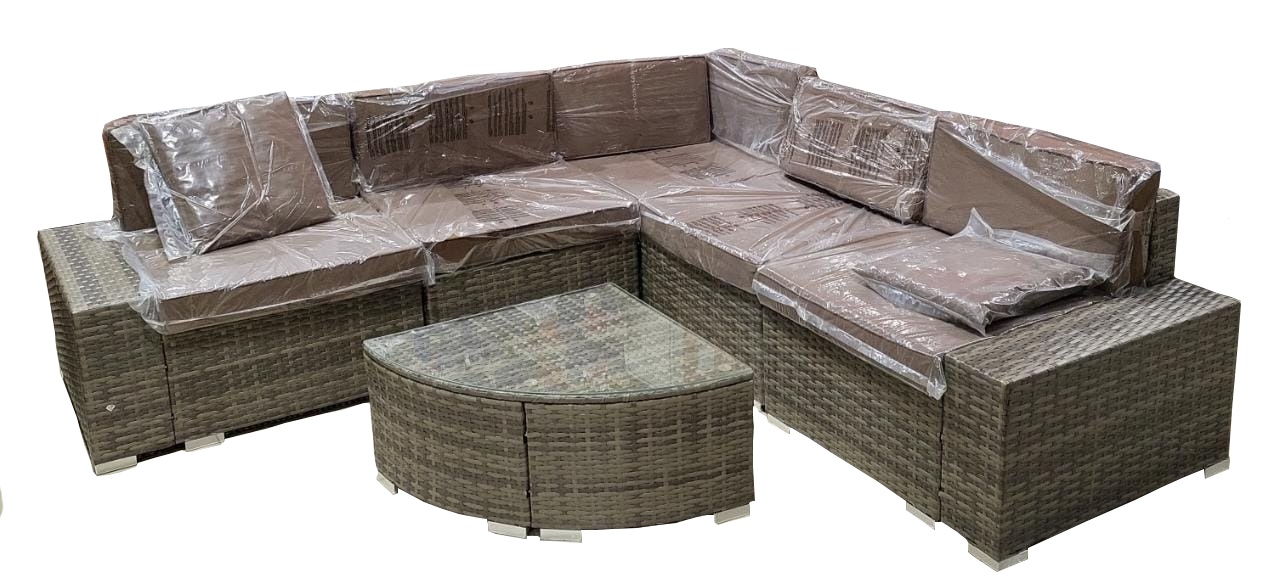 5فايف سيمبلي سمارت طقم أثاث من الروطان Rattan يتسع لخمسة أشخاص BHKC-2148