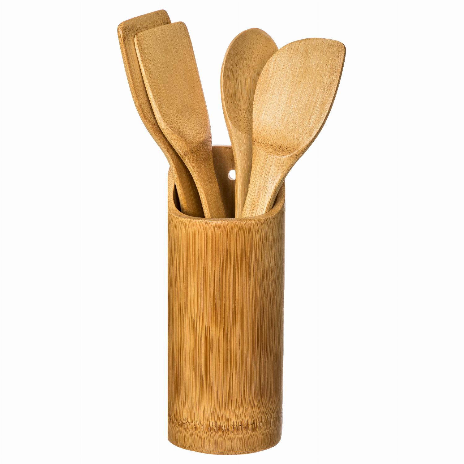 5Five Simply Smart Kitchen Holder with 4 Tools, Bamboo 540744112
