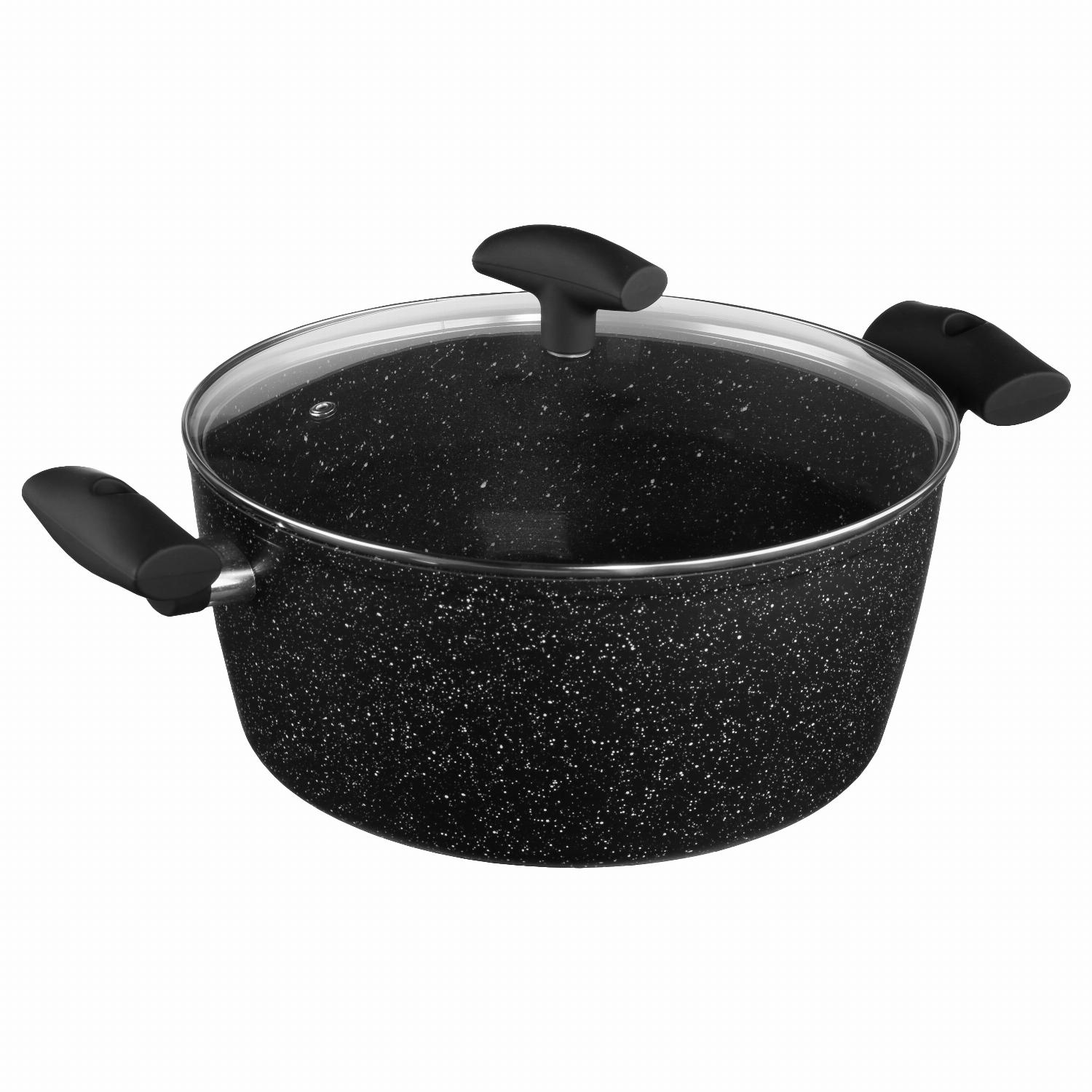 5Five Simply Smart Saute Pan with Lid, 28 cm, Forged Aluminum, Black 111009