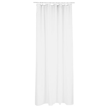 5Five Simply Smart Shower Curtain, 180 x 200 cm H, Polyester, White Color 105654