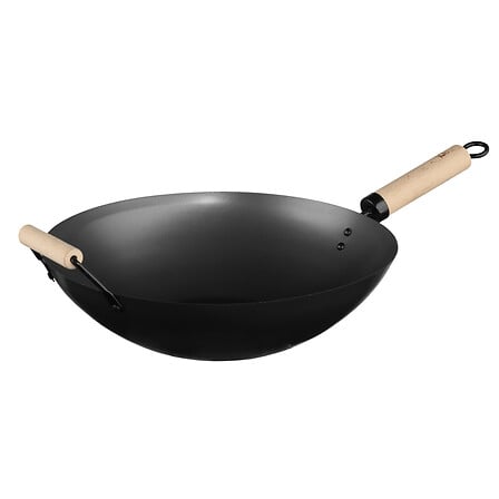5Five Simply Smart Wok with Wooden Handle, 35 cm, Steel 111304