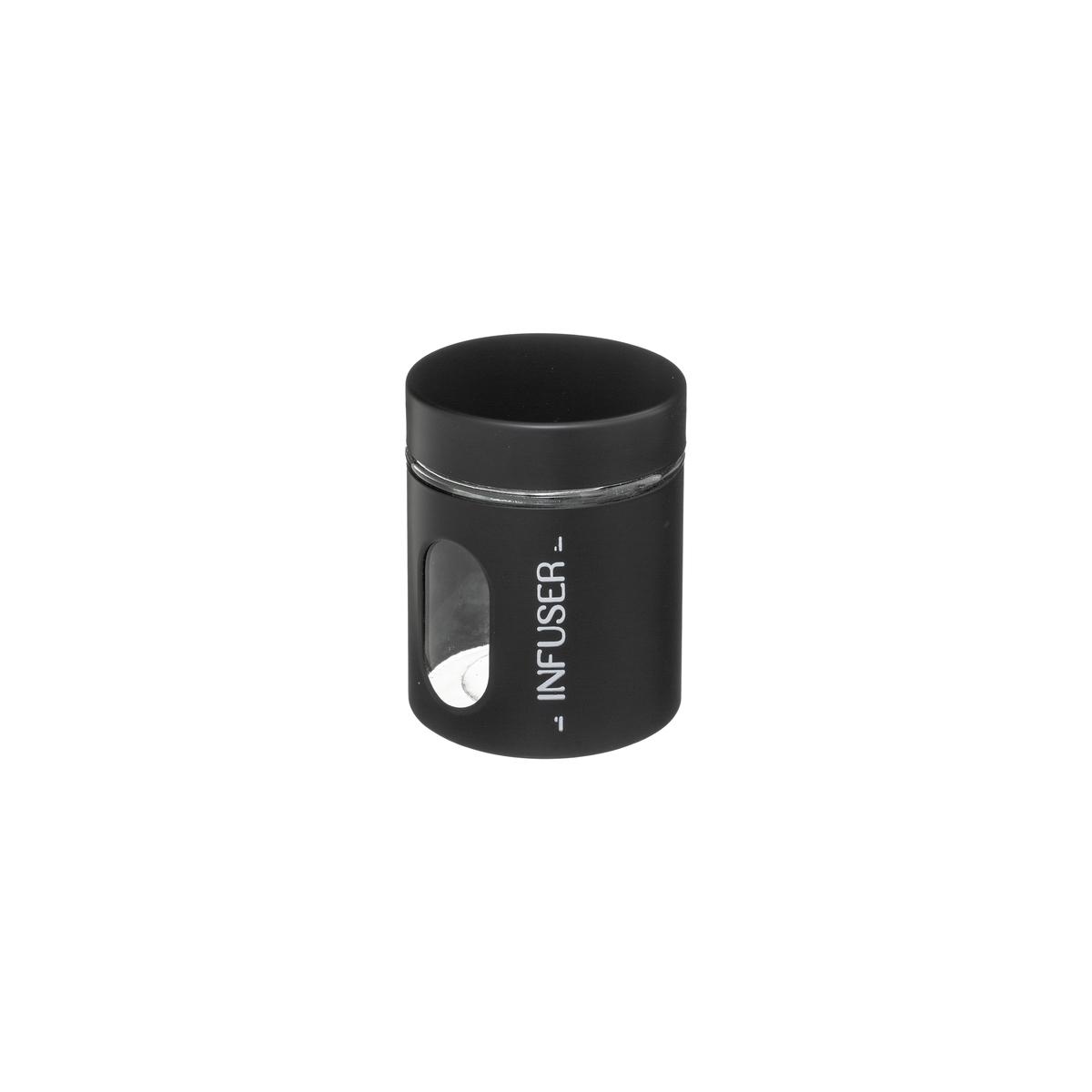 5Five Simply Smart Ublo Glass Jar, 600 ml, Glass/Stainless Steel, Black 151235