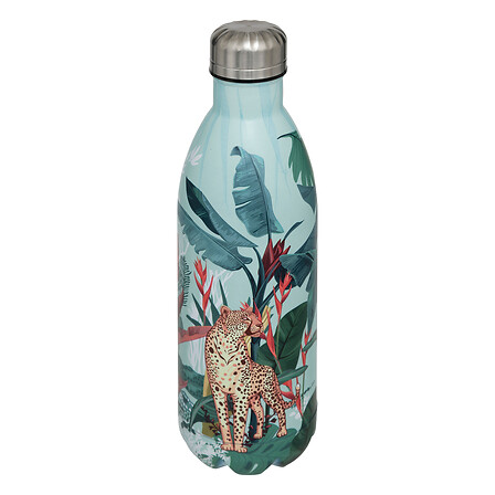 5Five Simply Smart Jungle Water Bottle, 1 Ltr, 6 Hours Hot, 10 Hours Cold, Stainless Steel, Assorted Colors/Designs 202560A