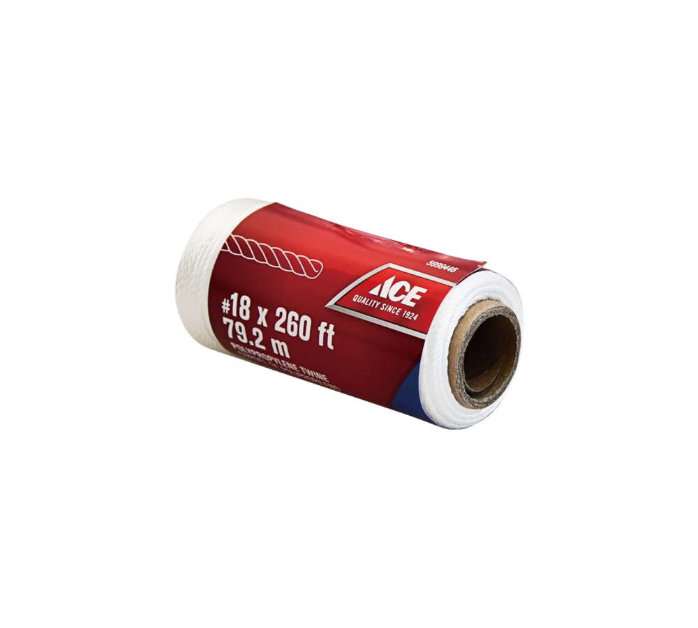 ace Ace Polypropylene Twine Mtrs Twisted Braid Working Load 193334 #18 white size: #18