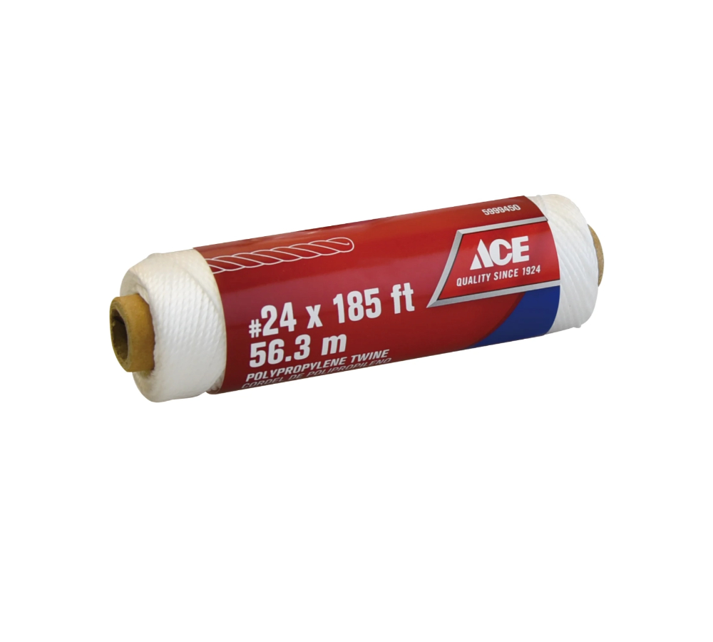 ace Ace Polypropylene Twine Mtrs Twisted Braid Working Load 193342 #24 white size: #24