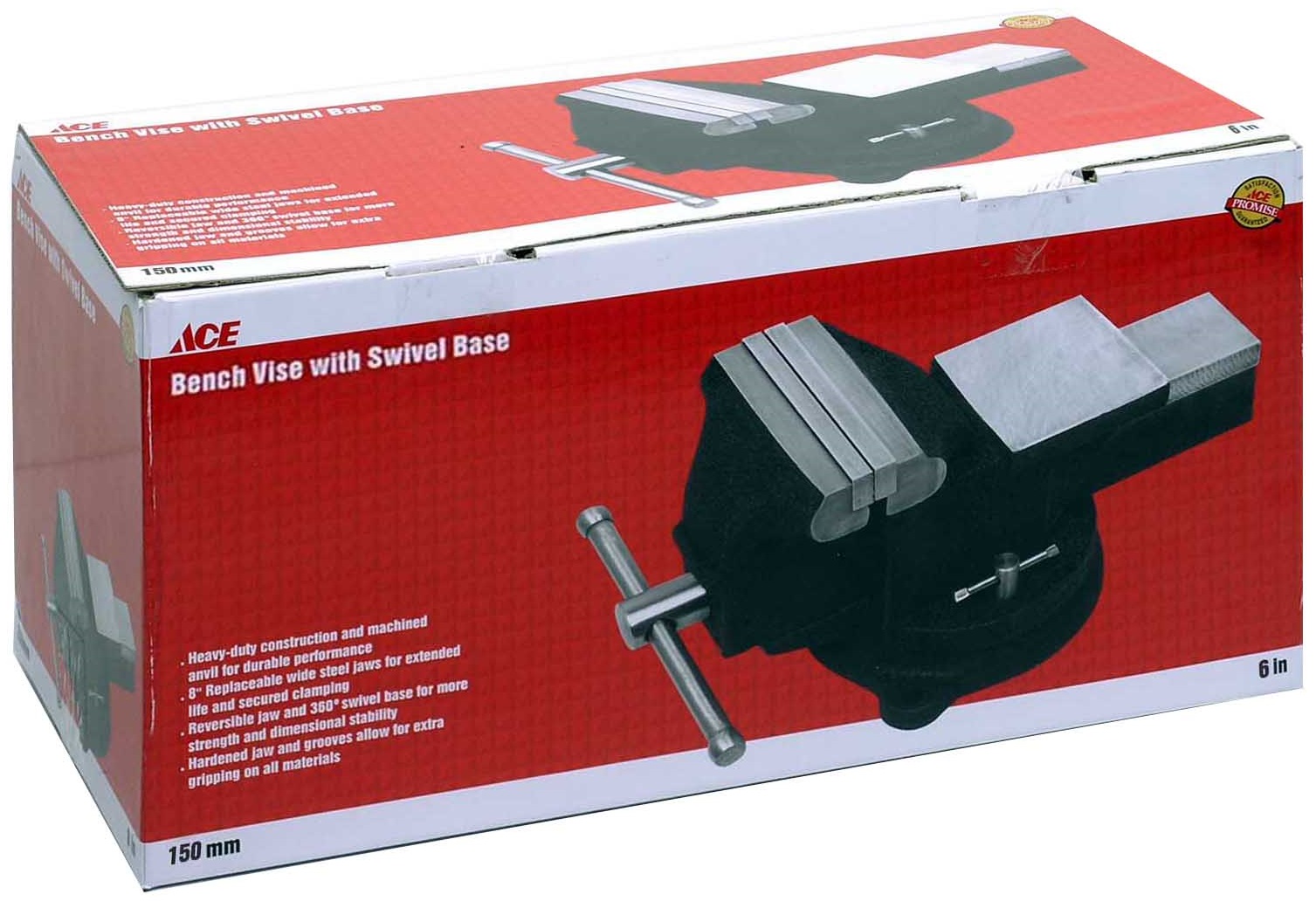 Ace Bench Vise, 6 inch, Heavy Duty, Swivel Base BVA_4