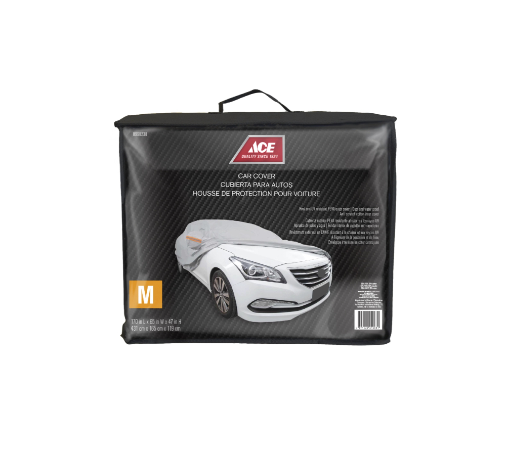 Ace Car Cover, 170 inch x 86 inch x 47 inch, Medium, UV Resistant, Waterproof JD201017