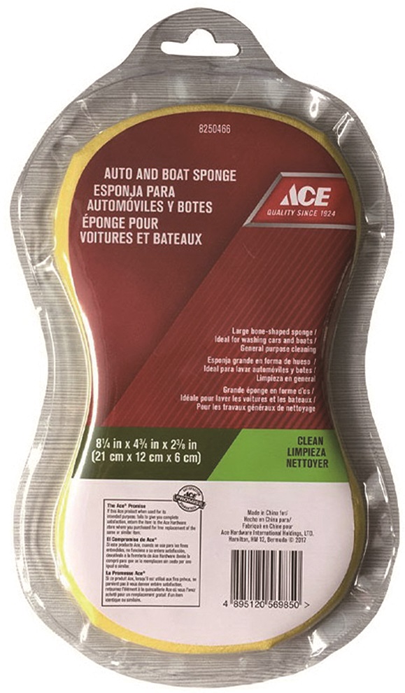 ace Ace Auto Boat Sponge 21 12 6 Tan Color 8250466 21x12x6cm size: 21x12x6cm