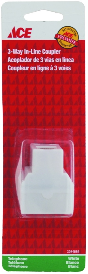Ace 3-Way In-Line Coupler, White Color 3264686