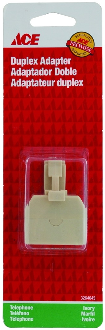 Ace Duplex Adapter, 4 Conductor, Ivory Color 3264645