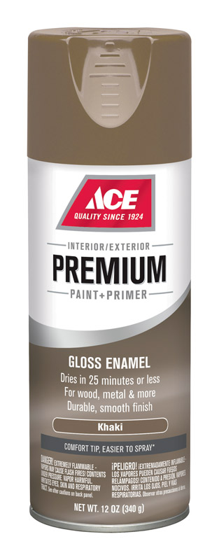 Ace Premium Khaki Gloss Enamel Spray Paint 354 ml. I10375717
