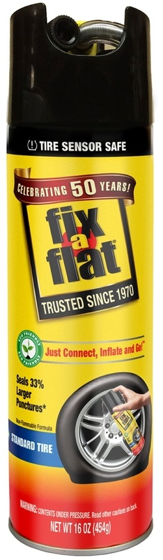 منفاخ ومُصلح الإطارات Fix-A-Flat، سعة 473 مل. آمن للاستخدام مع مستشعرات الإطارات S60420