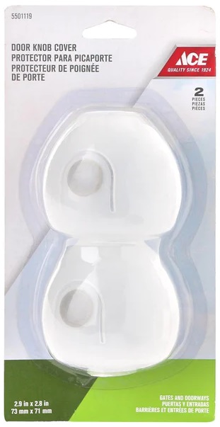 Ace Door Knob Covers, 2.9 inch x 2.8 inch, Pack of 2, Clear 1940