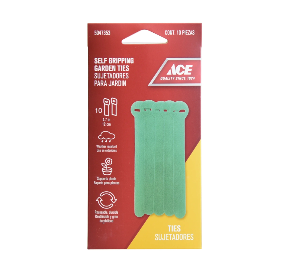 ace Ace Self Gripping Garden Ties 12 Pack 10 12 cm green size: 12cm