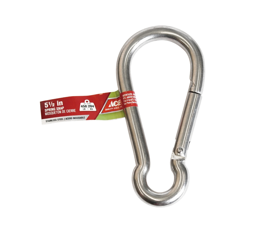 Ace Spring Snap Link, 5.5 inch, Capacity 204 KG, Stainless Steel AC54637732