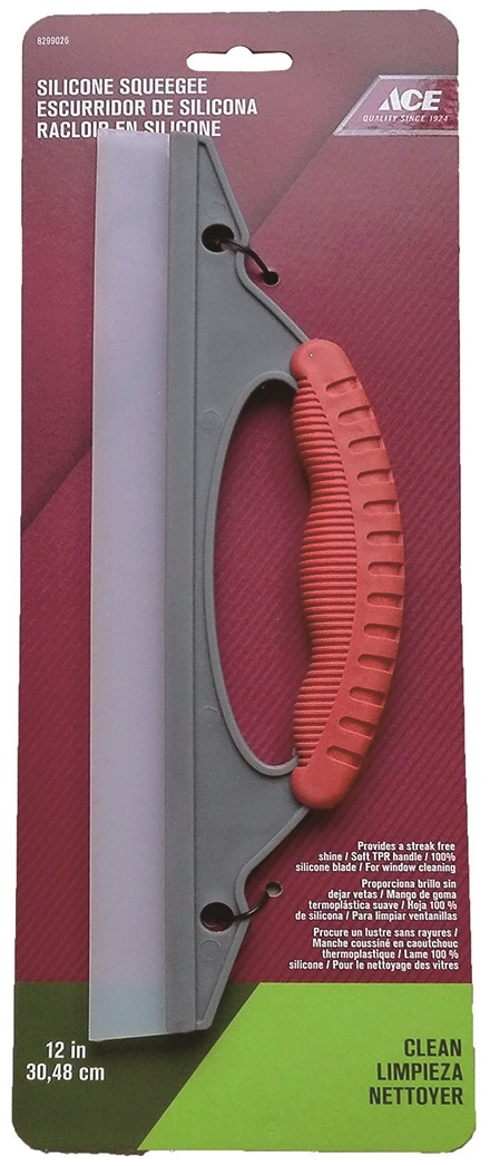 Ace Squeegee, 12 inch, Silicone, Gray/Orange 8299026