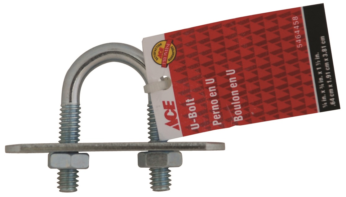 Ace U-Bolt, 1.5 inch, Zinc Plated Steel TSRC-116