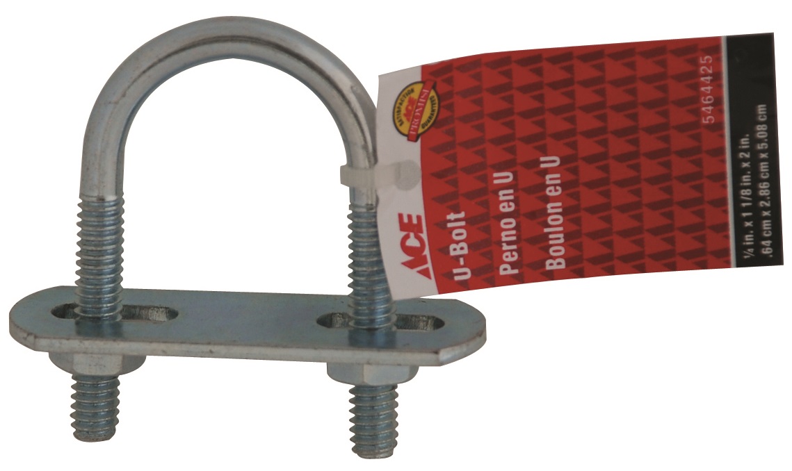 Ace U-Bolt, 2 inch, Zinc Plated Steel TSRC-114