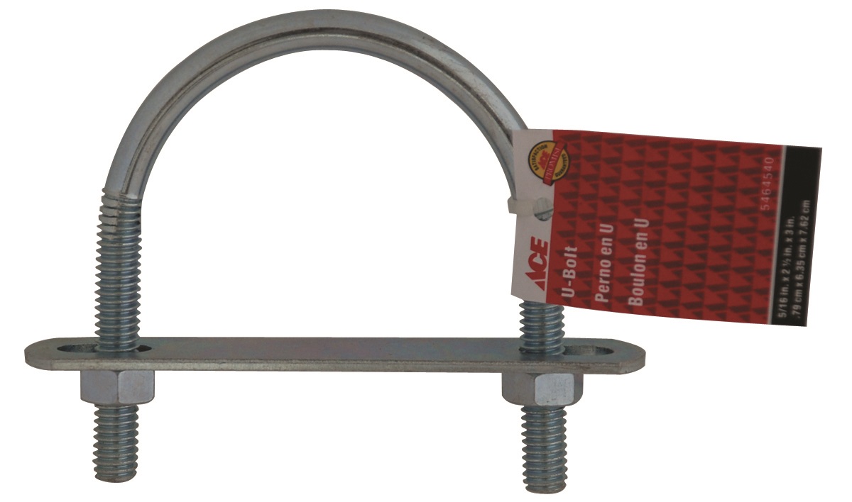 Ace U-Bolt, 3 inch, Zinc Plated Steel TSRC-119