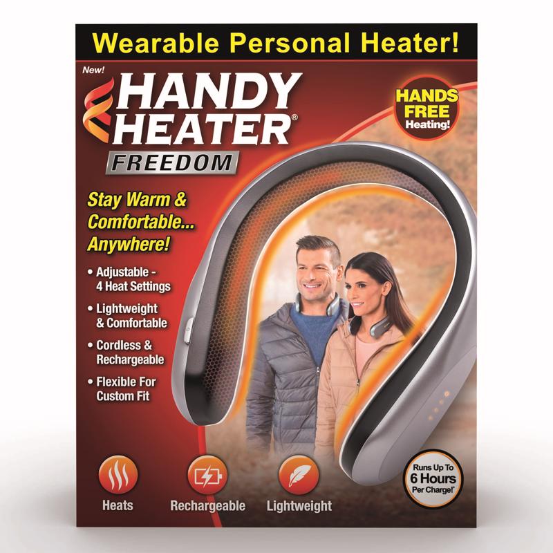 Handy Heater Freedom Wearable Personal Heater, Adjustable 4-Heat Settings, Rechargeable HTBS- MC12/4