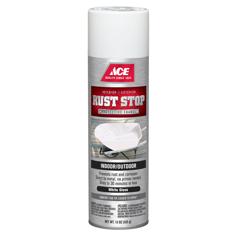 Ace Rust Stop White Gloss Spray Paint 443 ml. I00001A07