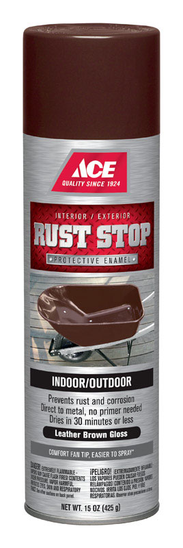 Ace Rust Stop Leather Brown Gloss Spray Paint 443 ml. I00015A07