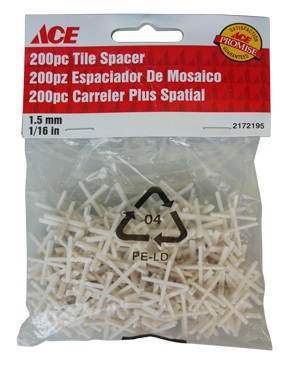 Ace 200-Pcs Tile Spacers, 1.5 mm, PP 66219