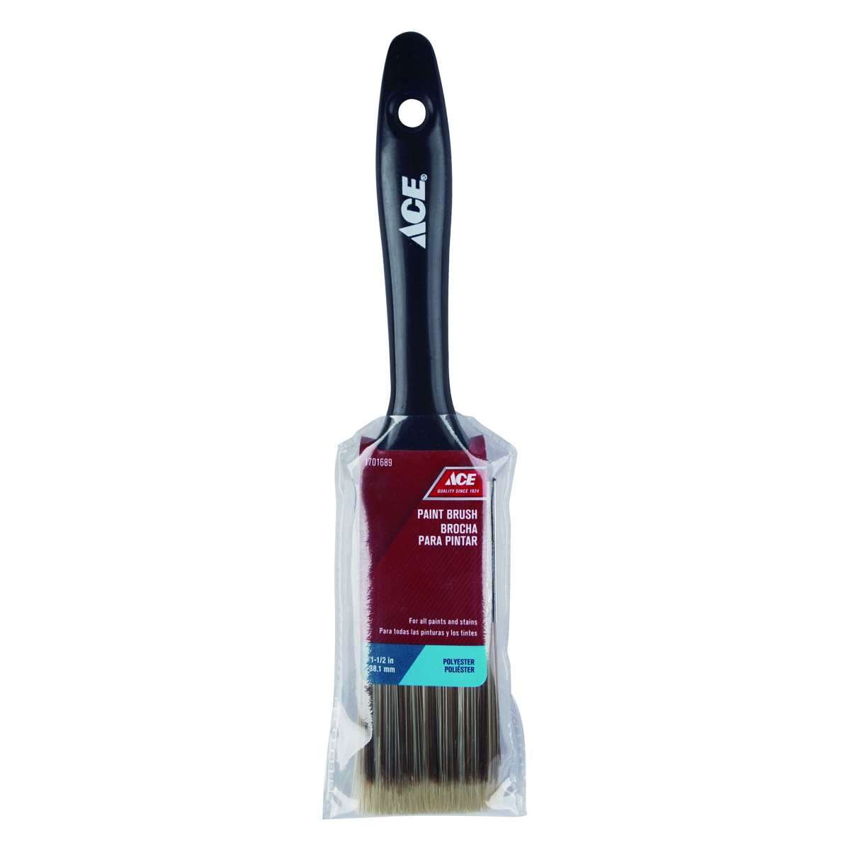 Ace 1.5 inch Paint Brush, Polyester, Black Plastic Handle XB-ACE40015V