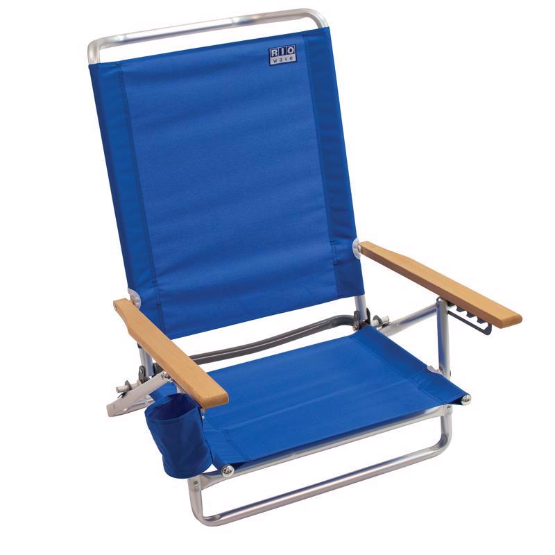 Rio Brands 5-Position Beach Folding Chair, Assorted Designs/Colors SC195- 461909PK 4