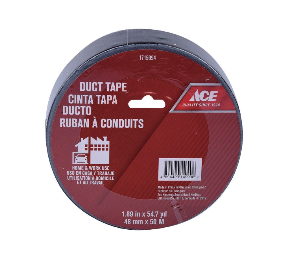 Ace Duct Tape, 48 mm x 50 Mtrs, Water Resistant, Black Color DR27 -9