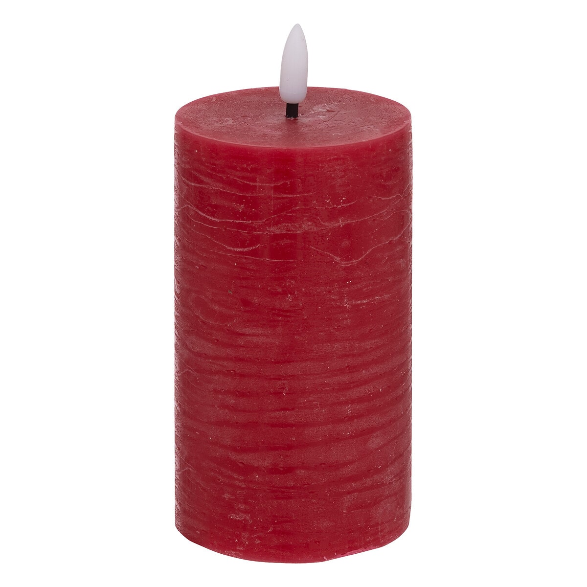 Atmosphera Createur d'interieur Molia LED Candle, Dia 7 cm, Height 15 cm, Round, Red 200664B