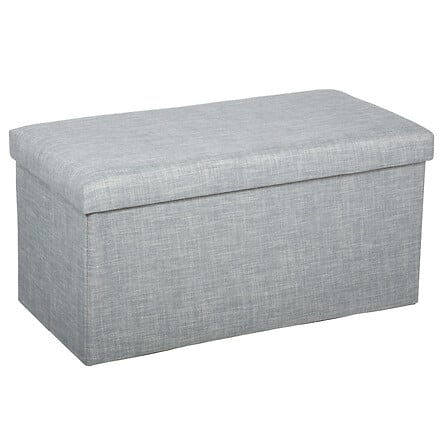 Atmosphera Createur d'interieur Tomaz Ottoman, Double Folding, 76 x 38 x 38 cm H, Light Gray 140452A