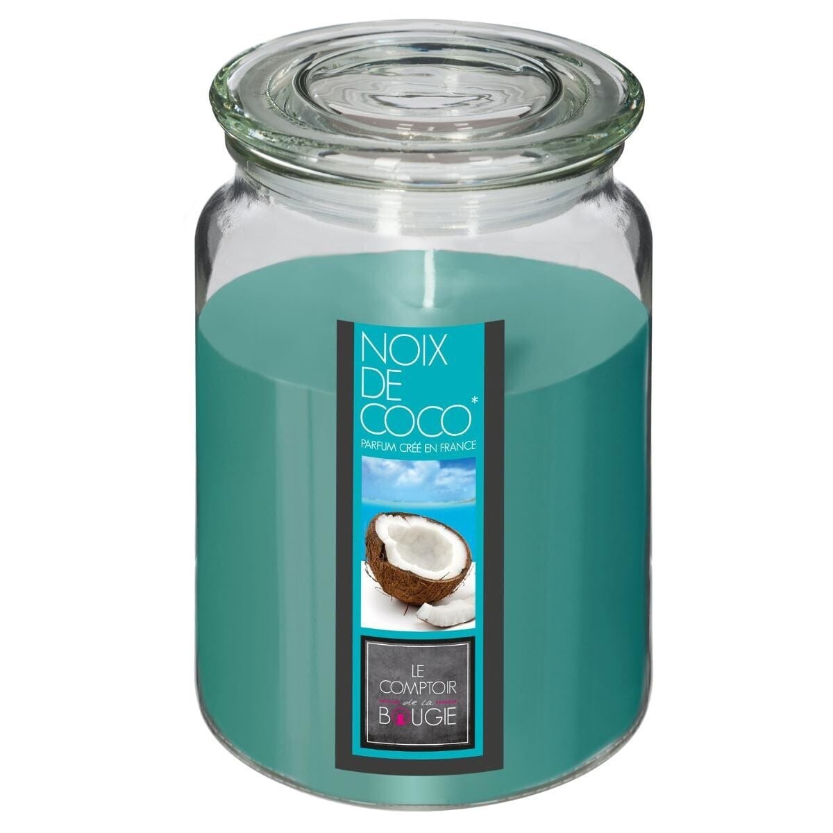 Atmosphera Createur d'interieur Nina Scented Candle, 510 Grams, 1-Wick, Coconut Scent, Glass Jar 157747L