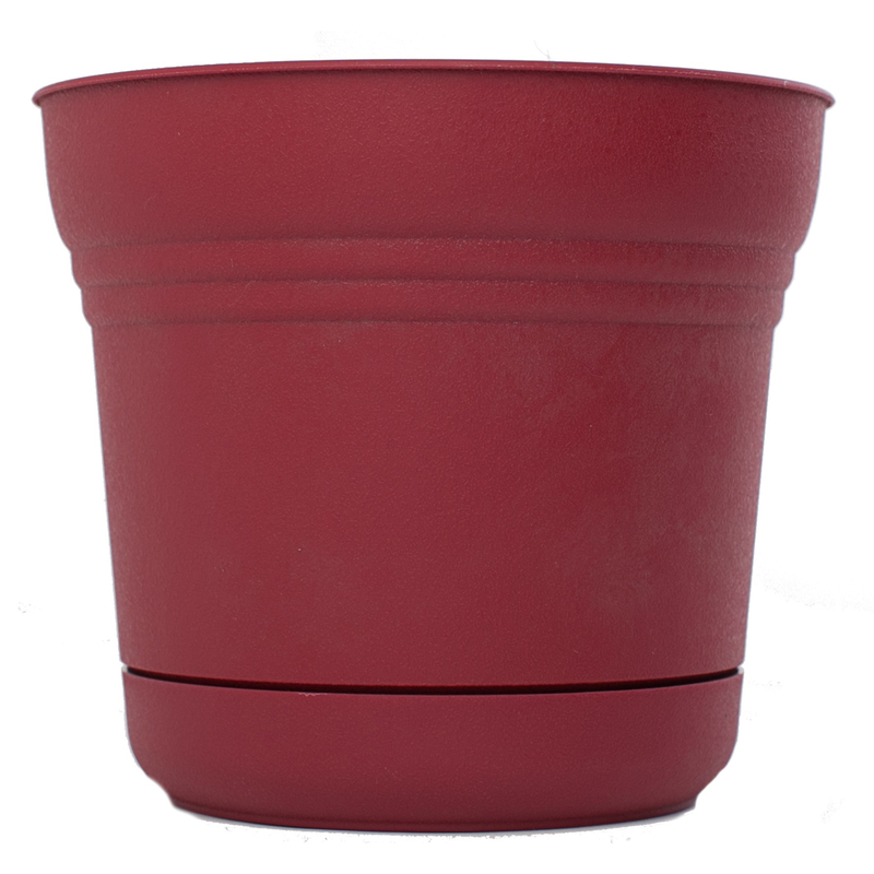 Bloem FlowerPot, 8.5 inch H x 10 inch W, Plastic, Burnt Red SP1013