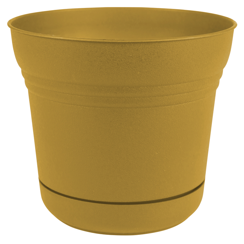Bloem Saturn Flower Pot, 12 inch Dia, Polyresin, Yellow SP1223