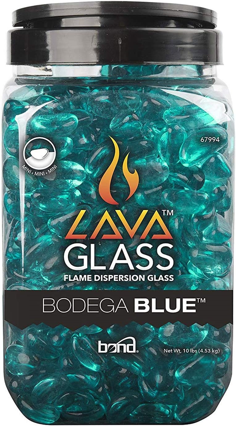 Bond Manufacturing Bond Manufacturing Lava Glass Flame Dispersion Glass mini bodega blue