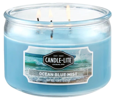 Candle-Lite 295 ml. Scented Candle, Ocean Blue Mist Scent 1879128