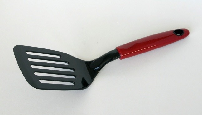 Chef Craft 11 inch Nylon Slotted Turner, Red Handle 12101