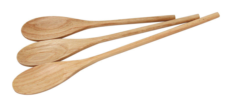 Chef Craft Spoon Hardwood Brown, 3 Pcs Set 20984