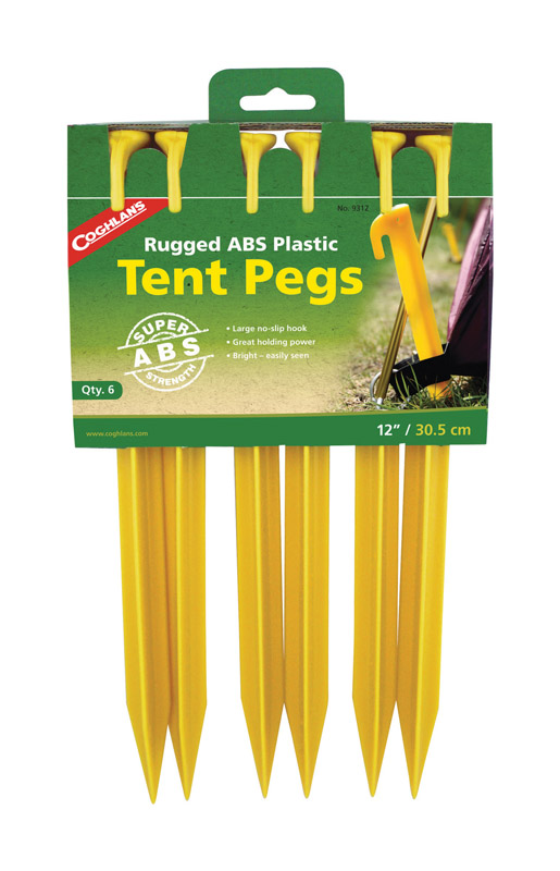 Coghlan's Tent Pegs 12 In. L 6 Pk 9312