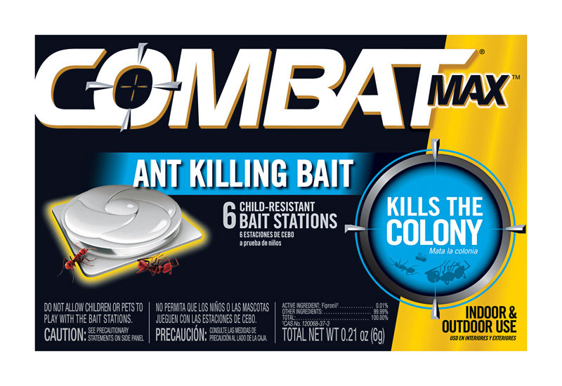 Combat Max Ant Killing Baits, 6 Bait Stations, Kills The Colony, Indoor/Outdoor Use, No Vapor Fumes Or Odor 55901