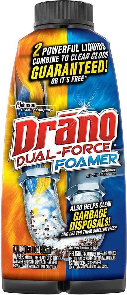 Drano Dual Force Gel And Foam Clog Remover 502 ml. 14800