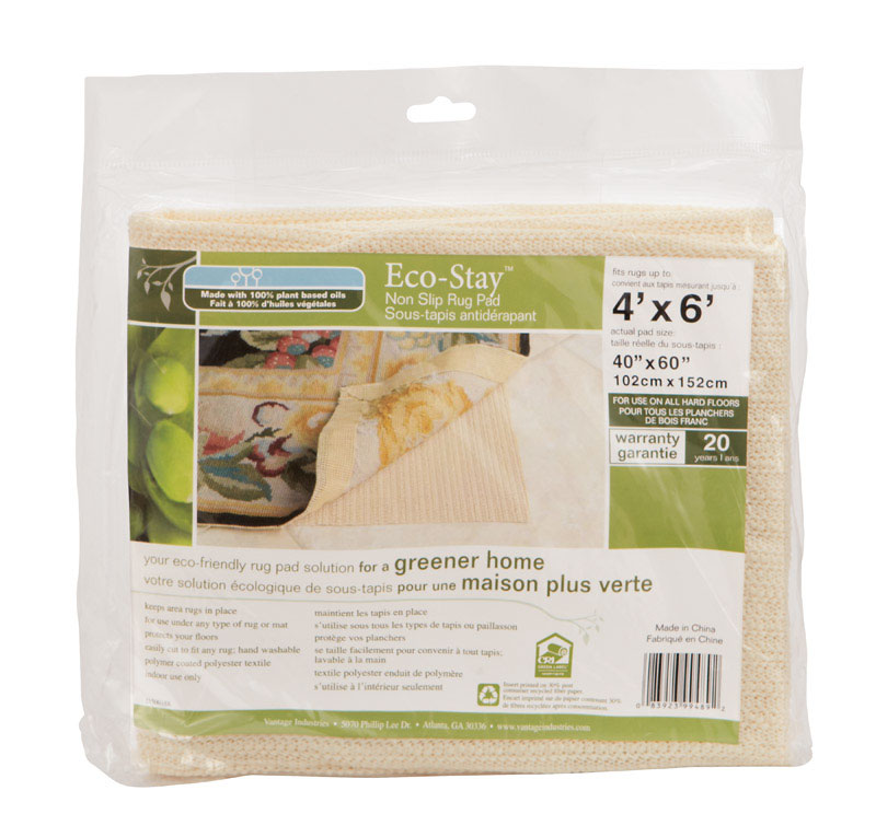 Eco Stay Rug Pad Non-Slip 1.22 m. X 1.83 m. Indoor Polyster 1.22 m. 1.83 m. VATG-V14973-06