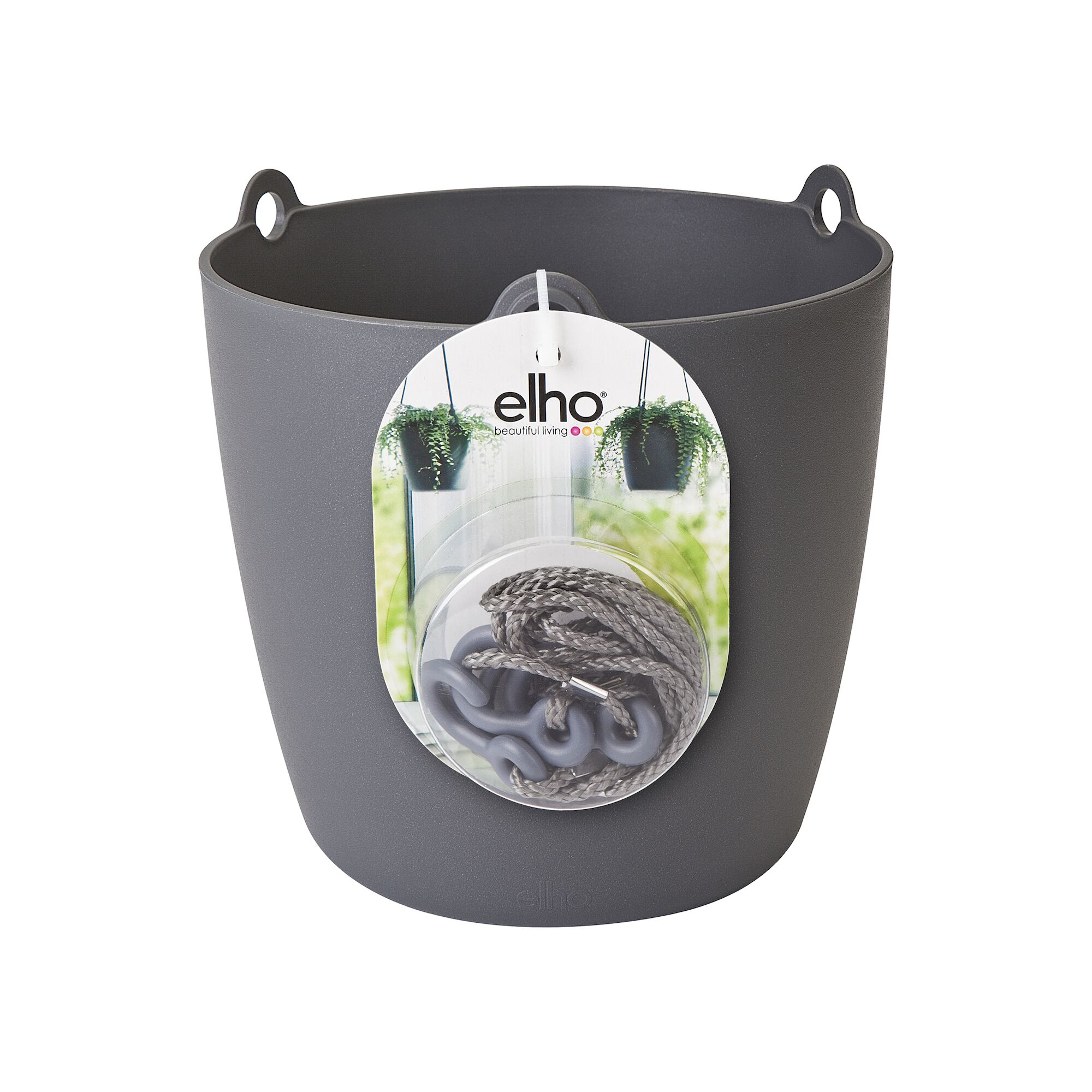Elho Elho Brussels Hanging Basket 18 cm anthracite size: 18cm