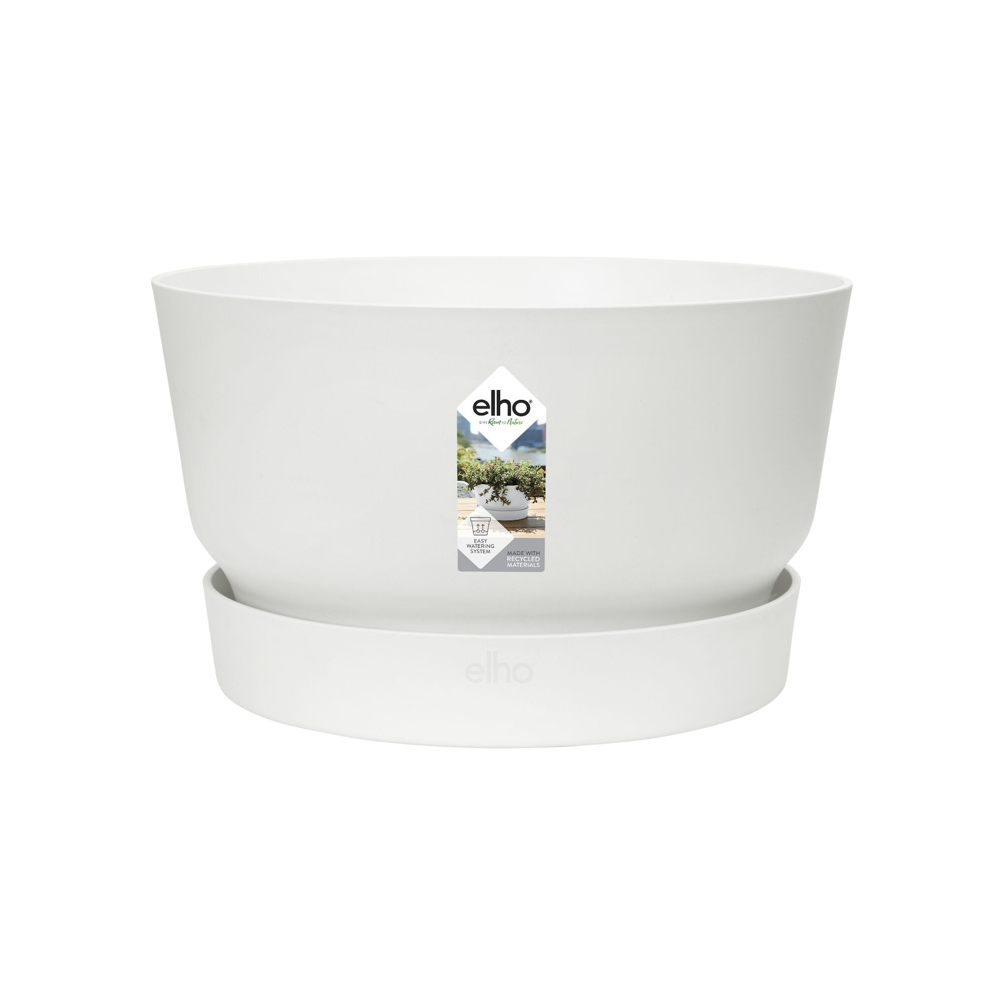 Elho Elho Greenville Bowl 33 cm white size: 33cm