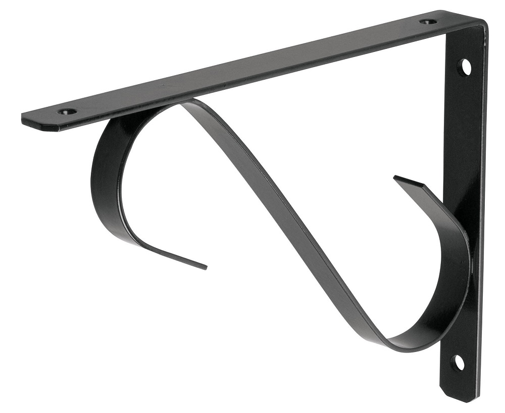 fiero Fiero Decorative Shelf Bracket Thickness Capacity 40 Steel 47704 8inch x 6inch 40000 g black size: 8inch x 6inch | weight: 40000g
