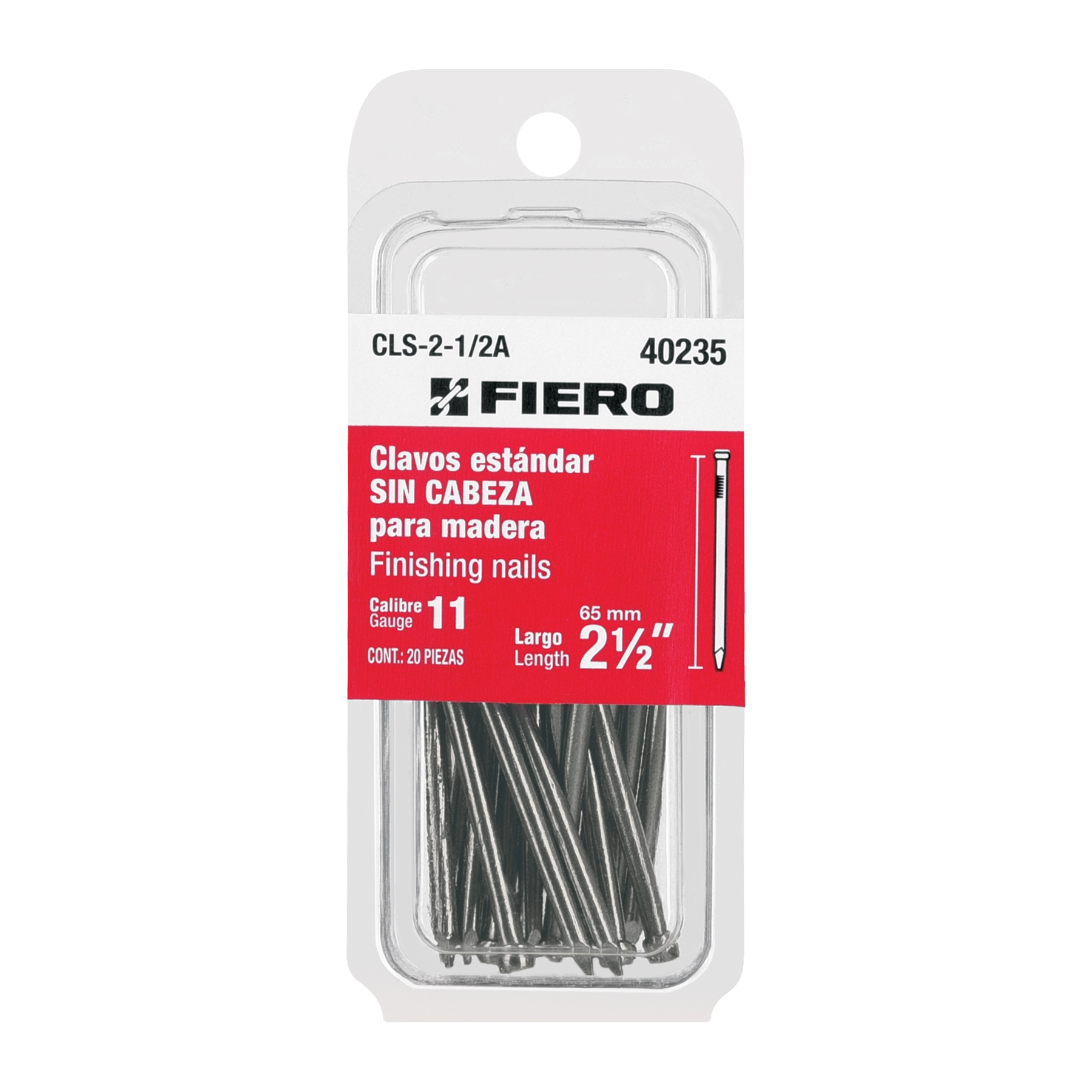 fiero Fiero Finishing Nails 2 1 Guage Carbon Steel Use Carpentry And Wooden Structures That Require Fine Discreet Finish 40235 grey