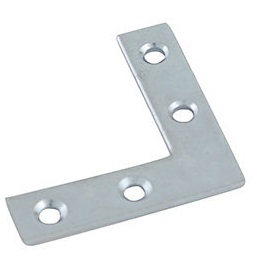 fiero Fiero Flat Corner Bracket 1 1 Carbon Steel Galvanized Finish 41038 1.5inch x 1.5inch size: 1.5inch x 1.5inch