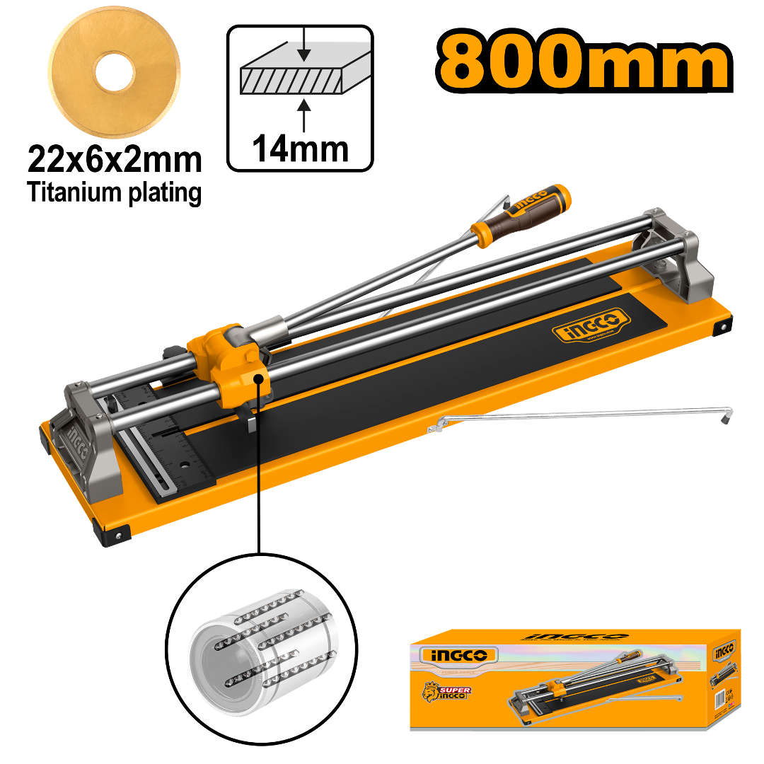 INGCO Manual tile cutter with 800mm max cutting length and 14mm max cutting thickness HTC04801
